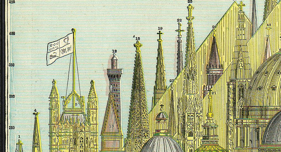 Diagram of the Principal High Buildings of the Old World Diagram of the Principal High Buildings of the Old World