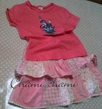 娘のおさがりがミニーちゃんの服へリフォーム♪