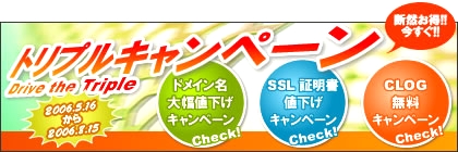 Drive Network トリプルキャンペーン Drive Network トリプルキャンペーン