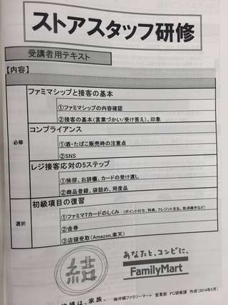 FM ストアスタッフ研修 FM ストアスタッフ研修