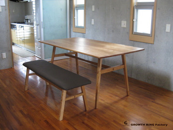 order made　　dining table＆bench