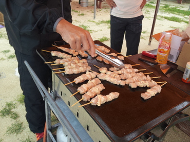 BBQと生ビール