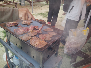 BBQと生ビール