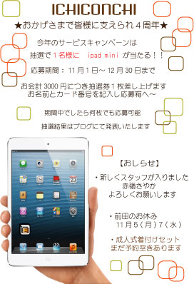 11月のキャンペーン