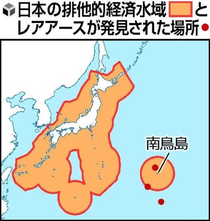 レアアース数百年分が日本の海底にあった