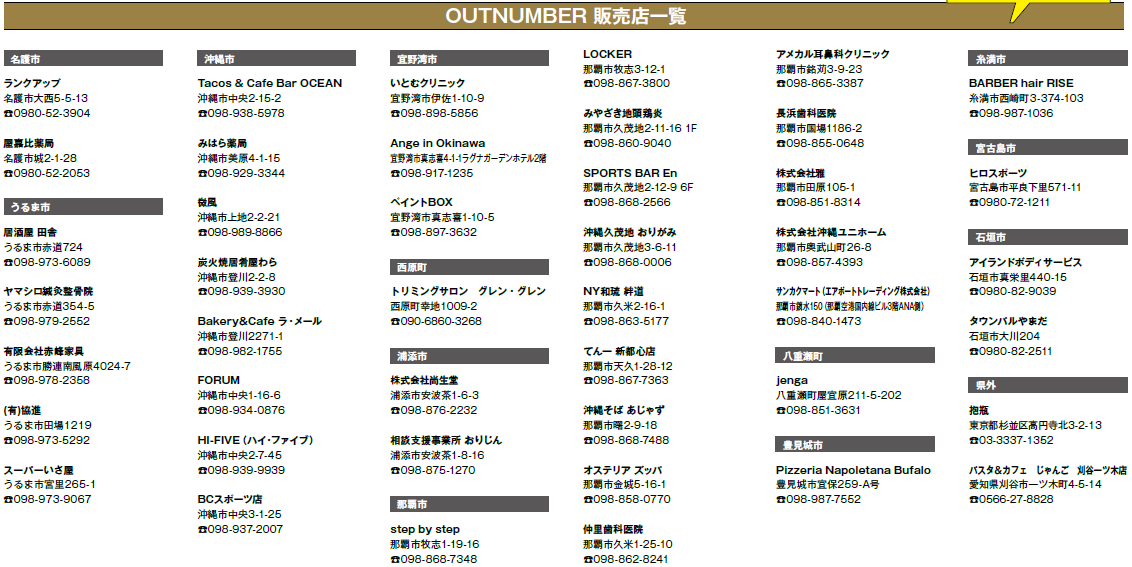 OUTNUMBER販売店 沖縄バスケットボール専門誌「OUTNUMBER」第3号