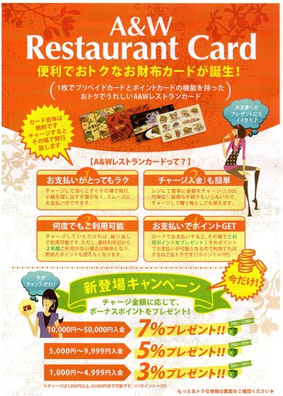 A&W レストランカード
