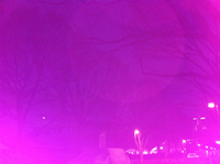 花見の帰りの太陽 2012/04/09 23:45:55