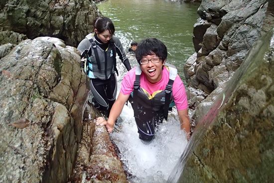 沖縄自然体験やんばる滝リバートレッキング沢登りコース2015.9.27