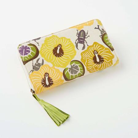 琉球の花シリーズ☆がまぐちバッグと長財布