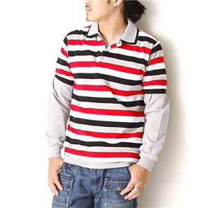 「鹿の子ボーダーポロシャツ」¥4,179