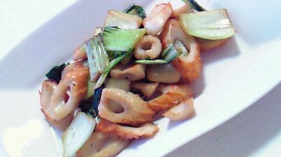 青梗菜と豚ひき肉の卵とじ~