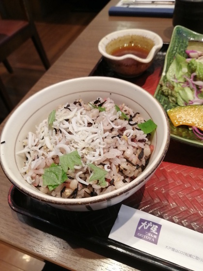 ★「豚と彩り野菜の冷しゃぶと梅じゃこご飯」