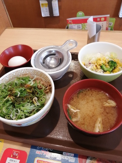 ★久しぶりの昼休みウォーキング後のランチは、すき家の牛丼