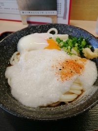★うどんの麺天さん、たまには冷やし月見とろろを頼む事もある 2021/10/03 08:30:14