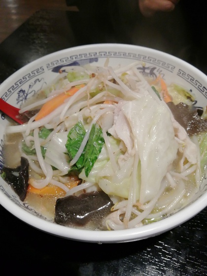 ★あけぼのラーメンで人気のタンメンを久しぶりに食べた