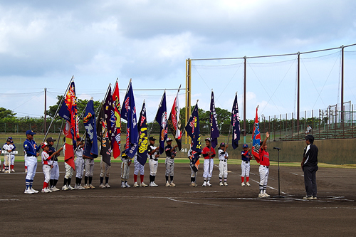 第14 回浦添市長杯旗争奪学童軟式野球大会開会式及び一回戦