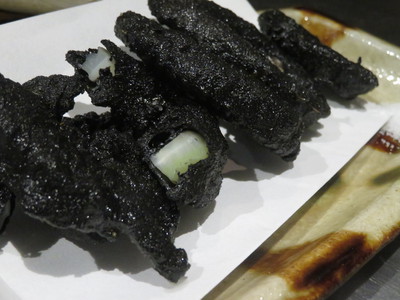 今日の料理１４１７ 白いゴーヤーの黒い天ぷら 旬菜処びいどろ日記