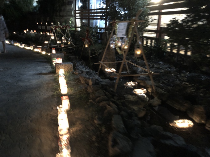豊見城 せせらぎ公園の灯篭祭り