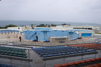 台風9号と美ら海水族館の中止になったイルカショー 2015/07/10 23:26:02