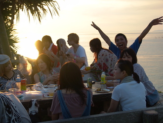 海と夕日と 音楽と。