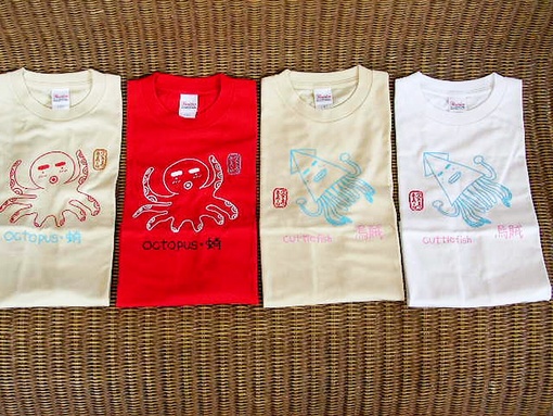 いか　・　たこ　Ｔシャツ　全色