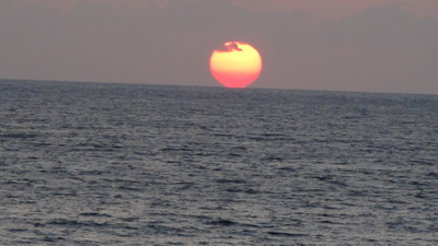 久しぶりの夕日？
