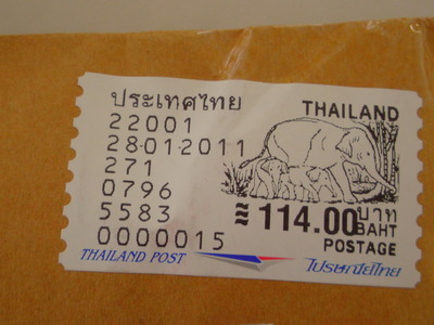 thaiからの郵便物
