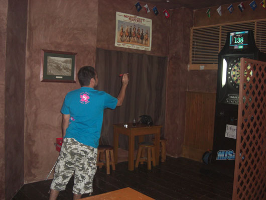 We got the darts machine!!