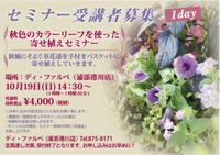 1day 寄せ植えセミナー受講者募集♪ 2014/09/22 21:00:00