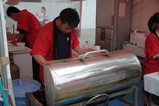 カモの鉄板焼き！　離島フェア