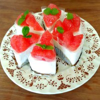ルビーグレープフルーツのレアチーズケーキ☆ 2018/07/22 14:32:51