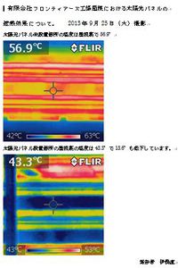 太陽光パネルの遮熱効果 2013/10/01 09:00:00