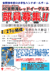 小学生ハンドボールチーム結成！！ 2011/02/08 00:04:21