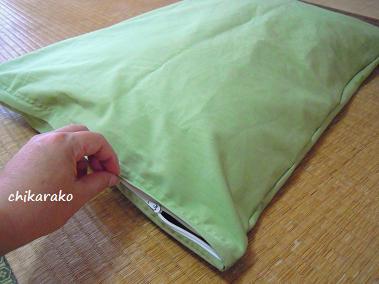 ファスナーを再利用して枕カバーを作ろう～♪