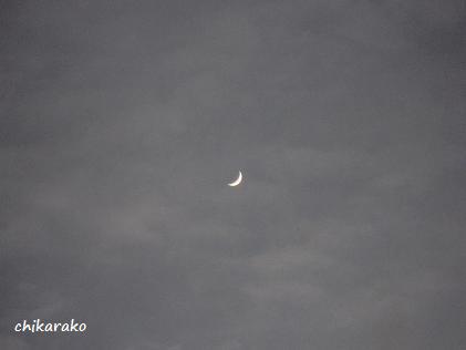 夕焼けとお月さま♪