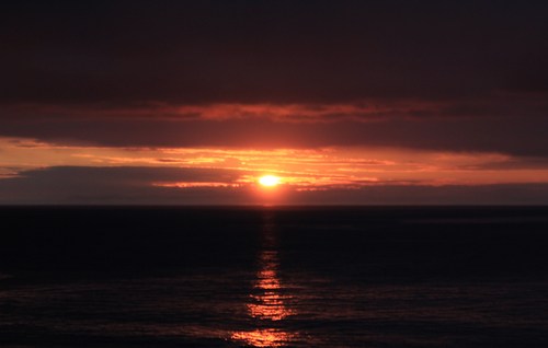 先日の夕日