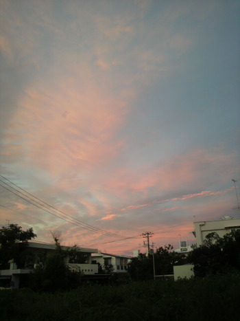 今日の夕日