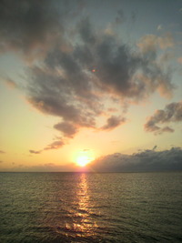 昨日の夕日は