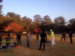 奈良公園で紅葉