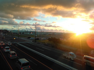 浦添市屋富祖辺りの風景