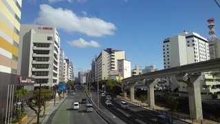 国道５８号線　泉崎交差点辺りから