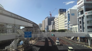 国道５８号線　泉崎交差点辺りから