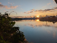 豊崎海浜公園から見える夕陽 2024/05/19 13:54:27