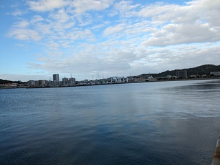 与那原海岸の風景