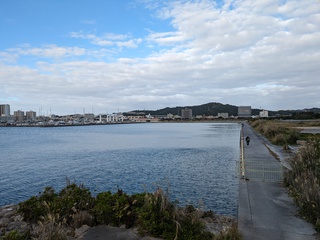 与那原海岸の風景