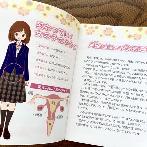 小中学生、女子のための《月経記録》ノート