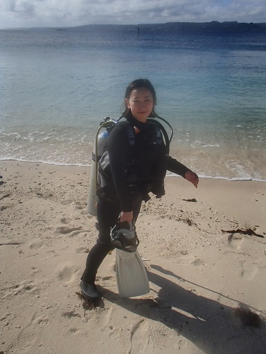 久高島で初めてのダイビングにチャレンジ
