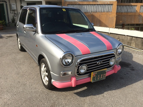 ミラジーノ ボンネットストライプ施工その 沖縄発 ワーゲンバス仕様のカスタムならくるま村
