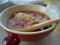 スープ用チキンでトマトスープ♪ 2009/10/19 11:39:40